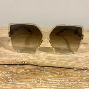YSL Betty Oversized Acetate Clear Sunglasses